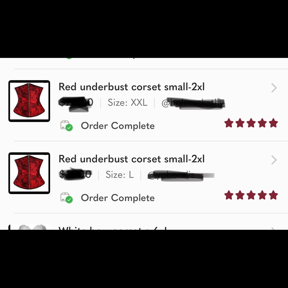 Red underbust corset small-2xl - Picture 2 of 6